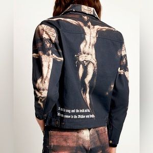 Someit - Solver Vintage Printed Jacket - Korean Streetwear - XL - Jesus/Cross